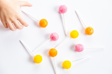 lollypop in white background