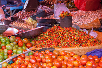 Vegetables at Tomohon traditional market, North Sulawesi, Indonesia