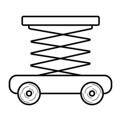 Scissors lift icon vector illustration