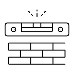 wall brick level icon vector