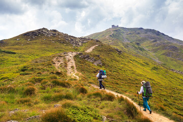 Obraz premium Climb on mountain Pop Ivan. Ukraine, Carpathians, Montenegrin Mountains. 2022 meters.