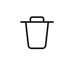 Trash Icon Vector Illustration in Trendy Flat Design