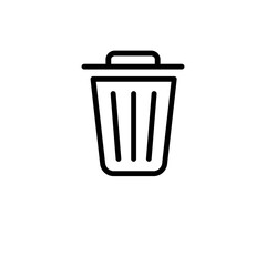 Trash Icon Vector Illustration in Trendy Flat Design