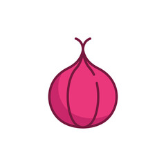 Onion vector icon symbol isolated on white background