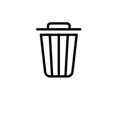 Trash Icon Vector Illustration in Trendy Flat Design