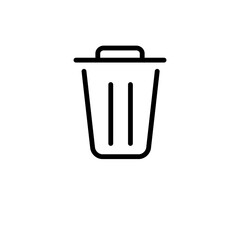 Trash Icon Vector Illustration in Trendy Flat Design