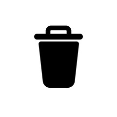 Trash Icon Vector Illustration in Trendy Flat Design