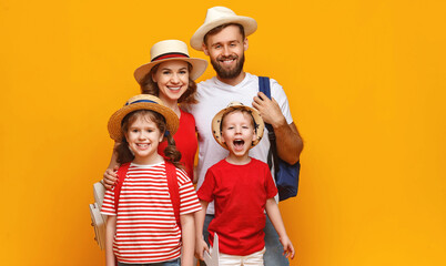 Happy family ready for summer vacation