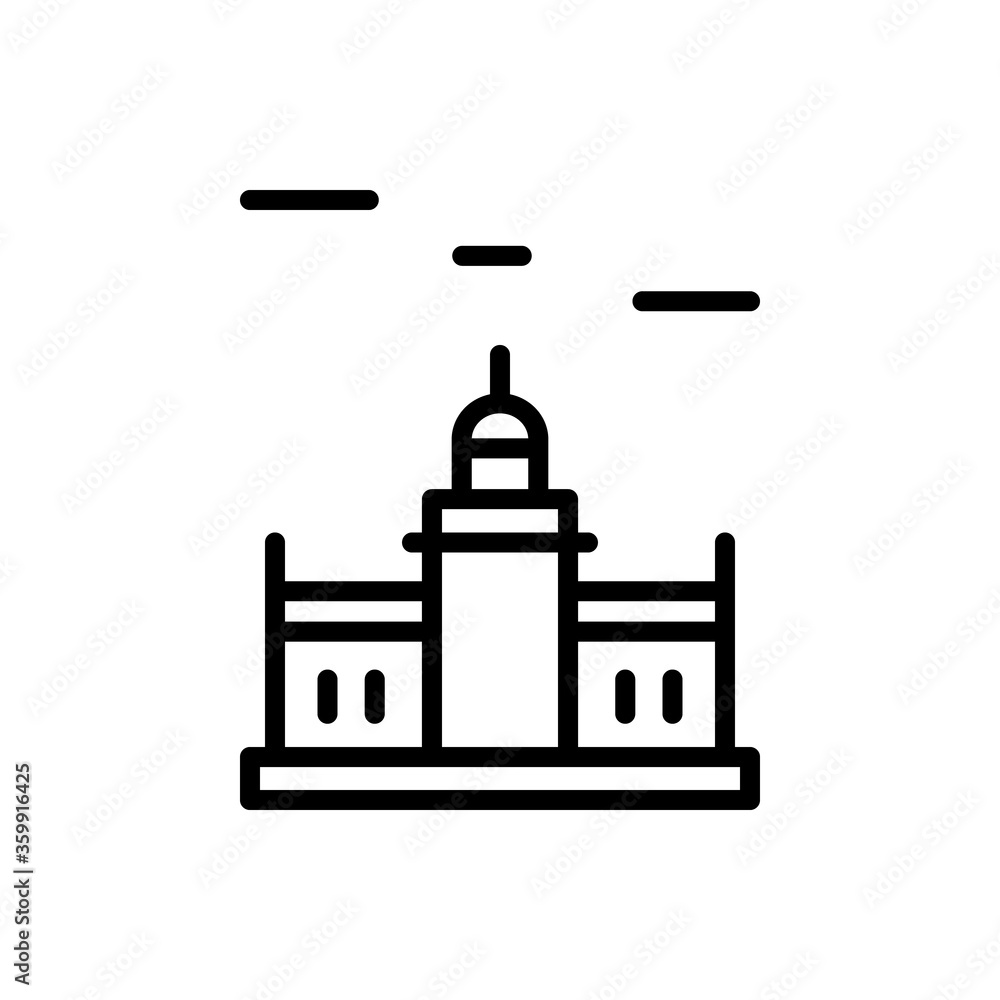 Poster monument, lighthouse icon. simple line, outline vector elements of pharos icons for ui and ux, websi
