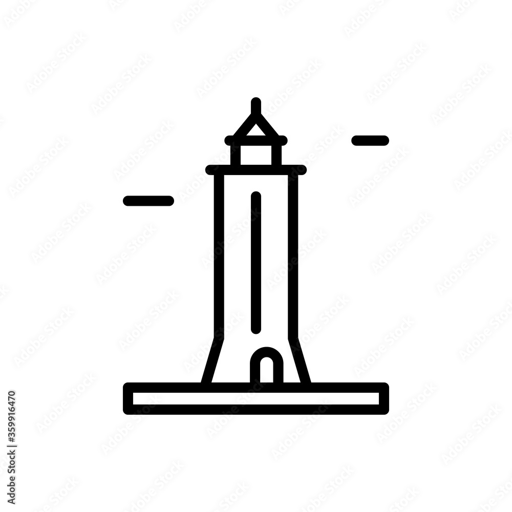 Poster russian, lighthouse icon. simple line, outline vector elements of pharos icons for ui and ux, websit