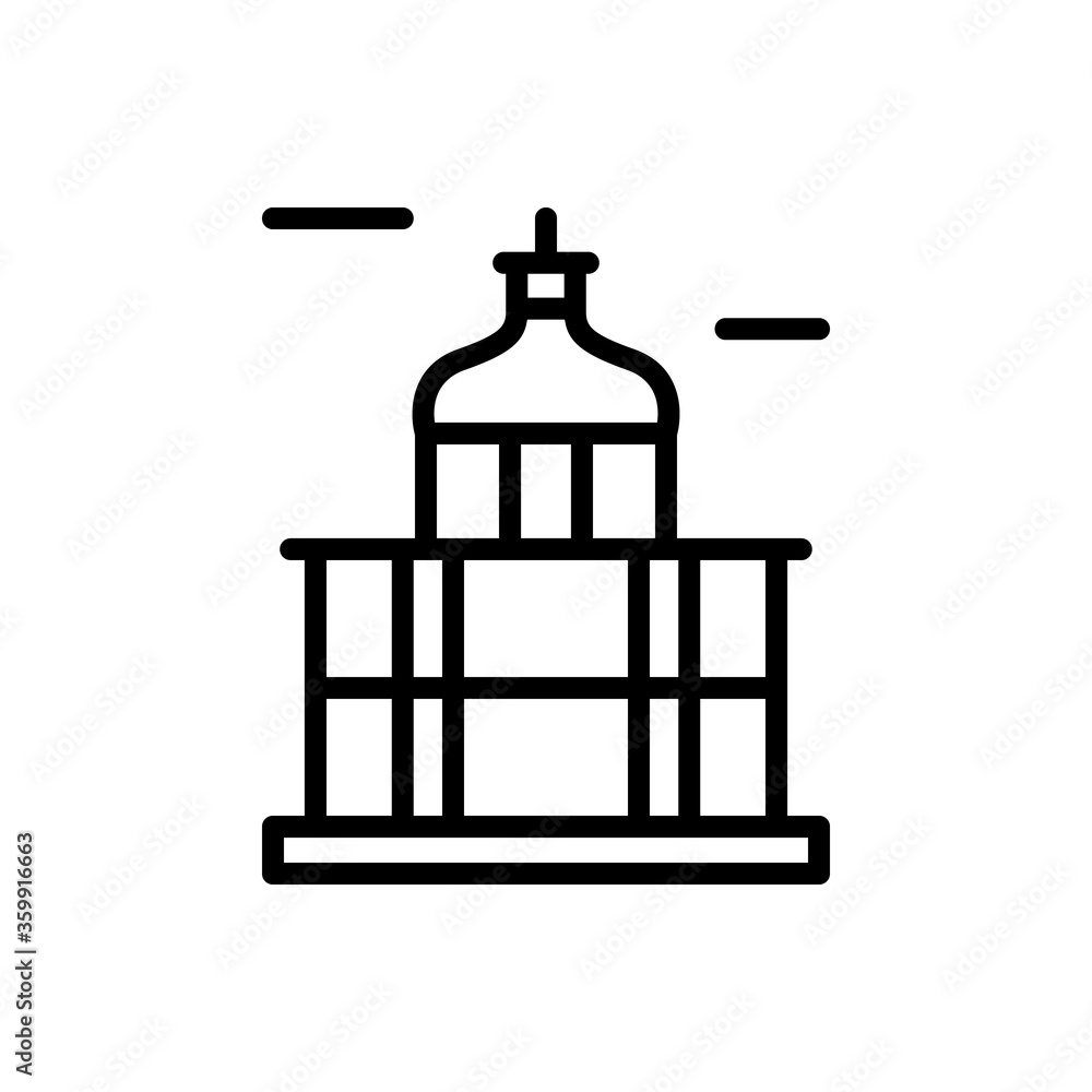 Poster orthodox, lighthouse icon. simple line, outline vector elements of pharos icons for ui and ux, websi