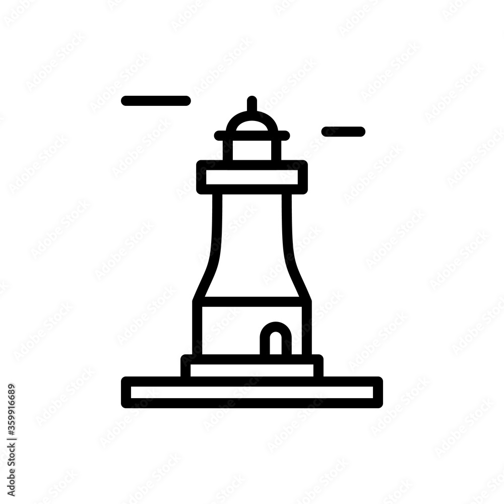 Poster russian, lighthouse icon. simple line, outline vector elements of pharos icons for ui and ux, websit