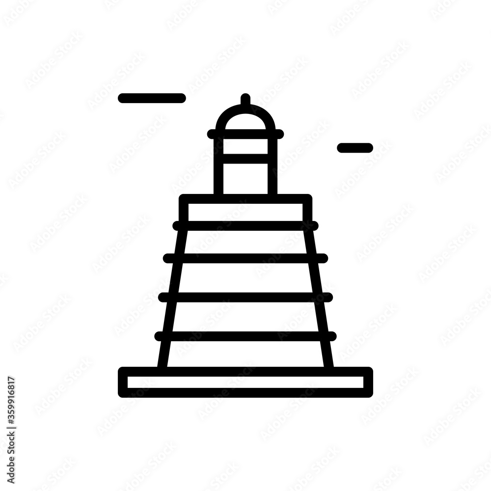 Poster estonian, lighthouse icon. simple line, outline vector elements of pharos icons for ui and ux, websi