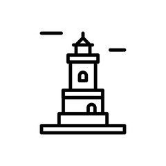 Navigational, lighthouse icon. Simple line, outline vector elements of pharos icons for ui and ux, website or mobile application