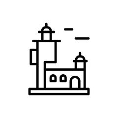 Navigational, lighthouse icon. Simple line, outline vector elements of pharos icons for ui and ux, website or mobile application