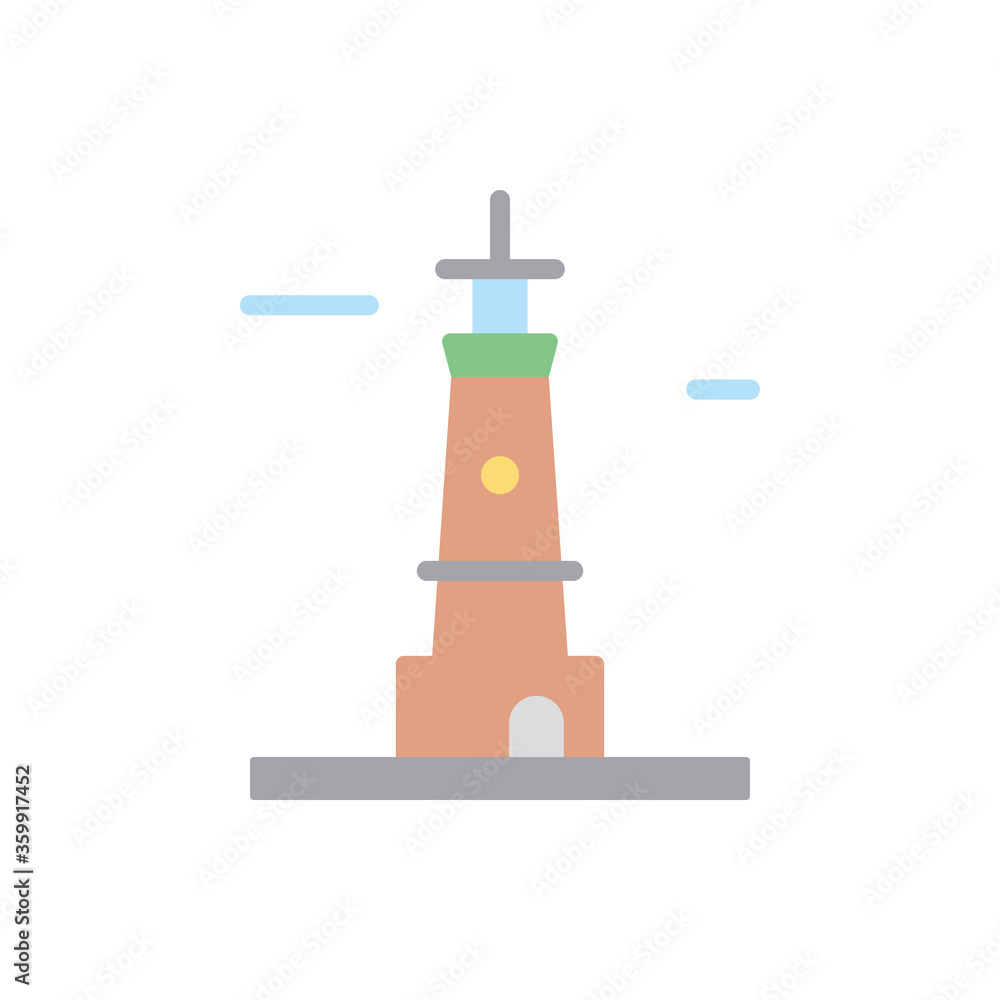 Poster german, lighthouse icon. simple color vector elements of pharos icons for ui and ux, website or mobi