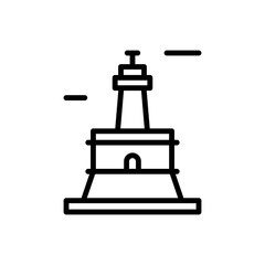 Navigational, lighthouse icon. Simple line, outline vector elements of pharos icons for ui and ux, website or mobile application