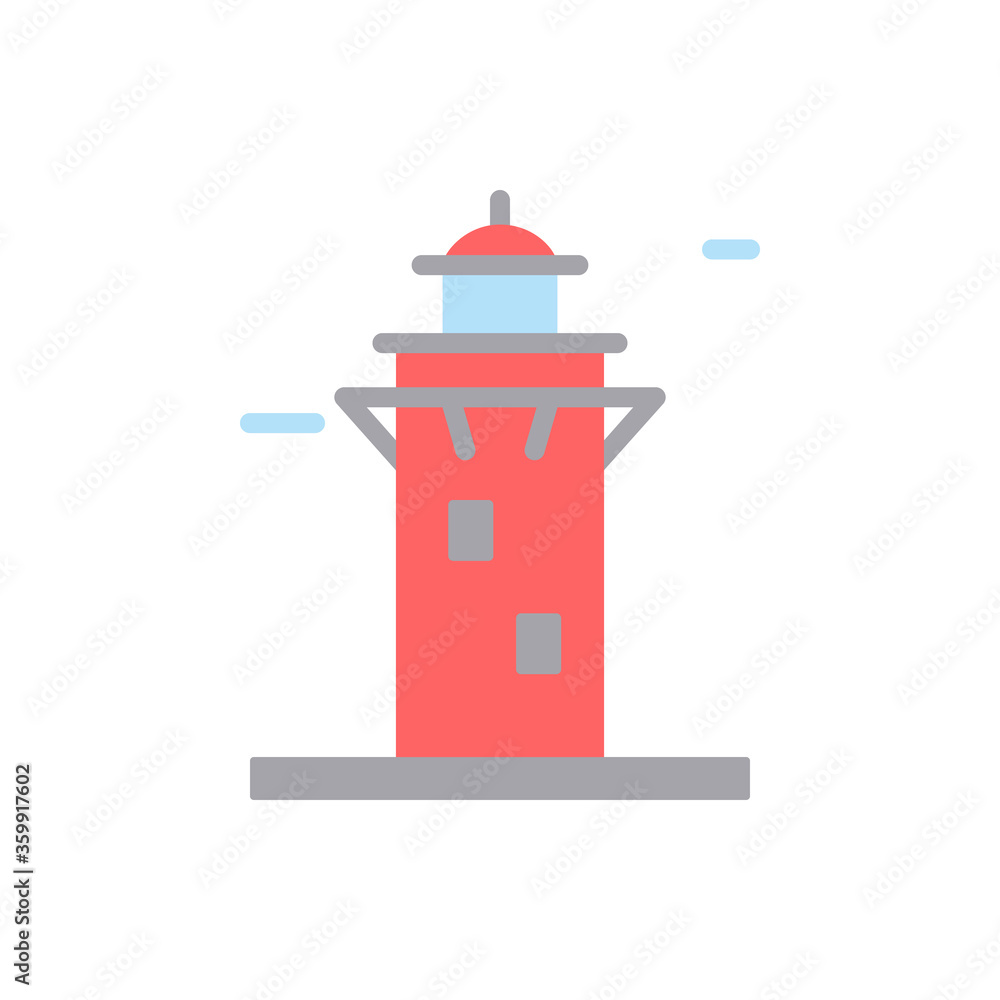 Poster canadian, lighthouse icon. simple color vector elements of pharos icons for ui and ux, website or mo