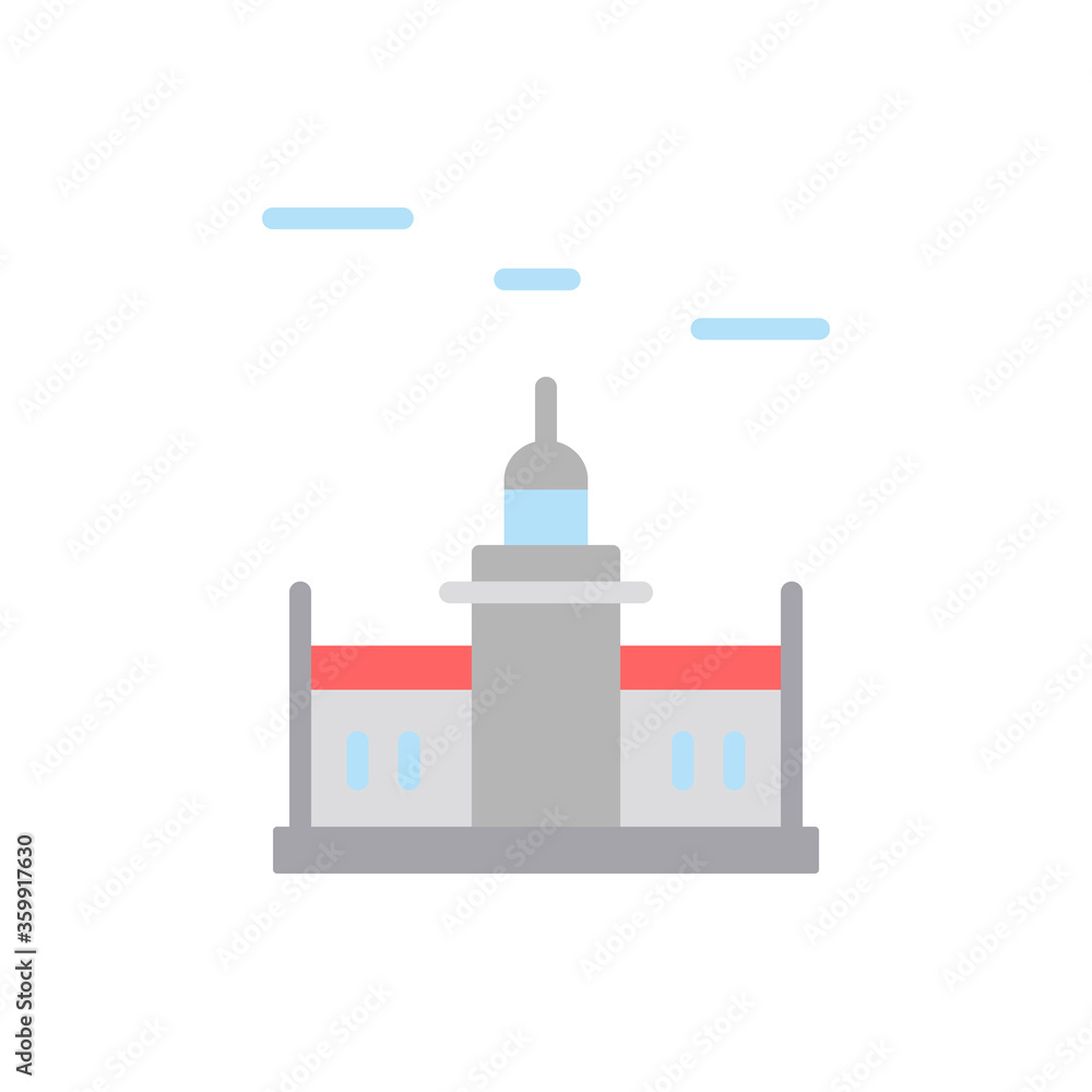 Poster monument, lighthouse icon. simple color vector elements of pharos icons for ui and ux, website or mo