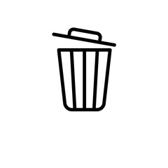 Trash Icon Vector Illustration in Trendy Flat Design