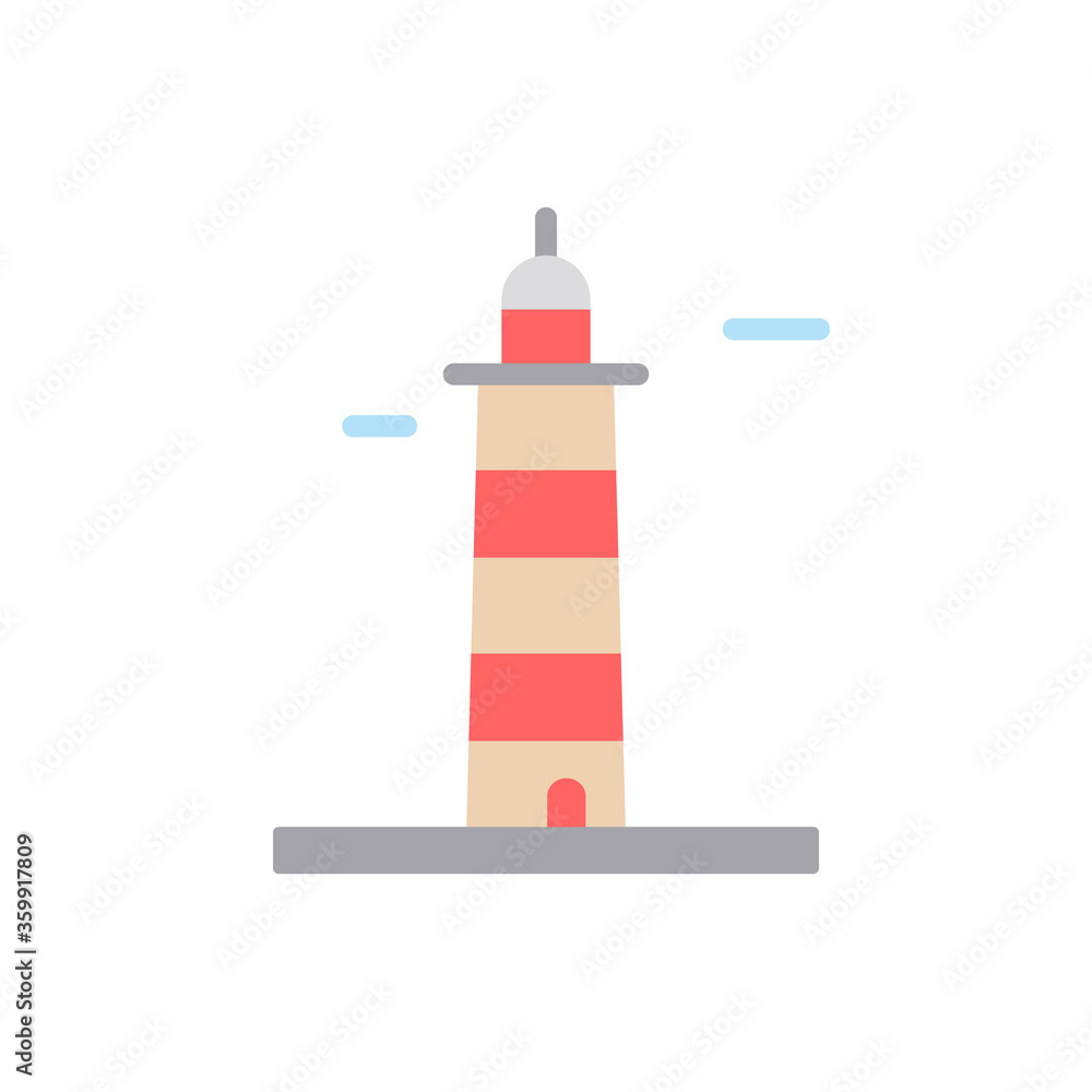 Poster portuguese, lighthouse icon. simple color vector elements of pharos icons for ui and ux, website or 