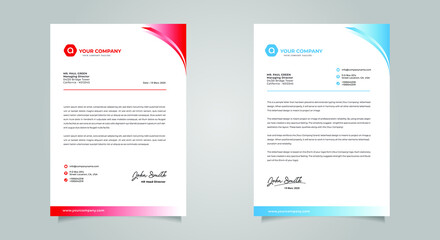 Obraz premium Abstract Letterhead Design Modern Business Letterhead Design Template