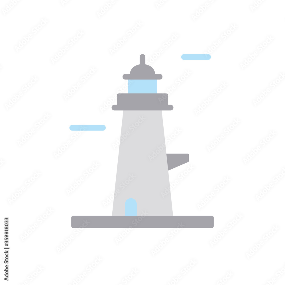 Poster japanese, lighthouse icon. simple color vector elements of pharos icons for ui and ux, website or mo