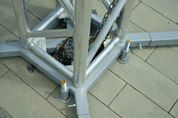 Details and elements of the stage podium