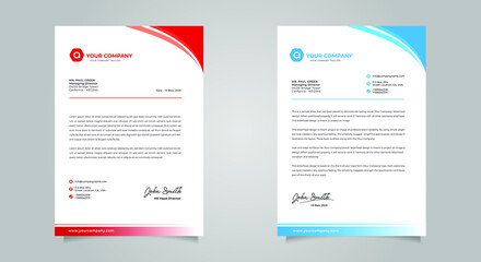 Abstract Letterhead Design Modern Business Letterhead Design Template