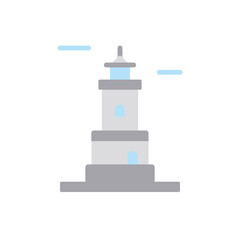 Navigational, lighthouse icon. Simple color vector elements of pharos icons for ui and ux, website or mobile application