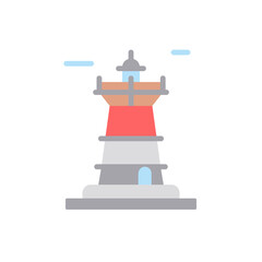 Navigational, lighthouse icon. Simple color vector elements of pharos icons for ui and ux, website or mobile application