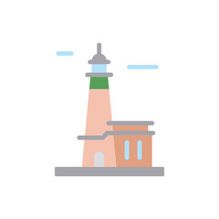 Navigational, lighthouse icon. Simple color vector elements of pharos icons for ui and ux, website or mobile application