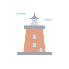 Navigational, lighthouse icon. Simple color vector elements of pharos icons for ui and ux, website or mobile application