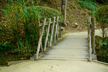 Park river bridge trees