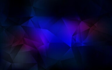 Dark Blue, Red vector abstract polygonal pattern. Shining colorful illustration with triangles. Textured pattern for your backgrounds.