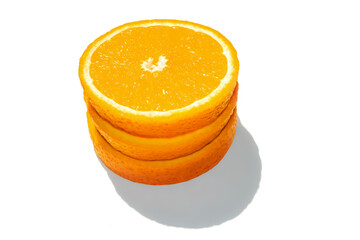 Collage of cut oranges.
