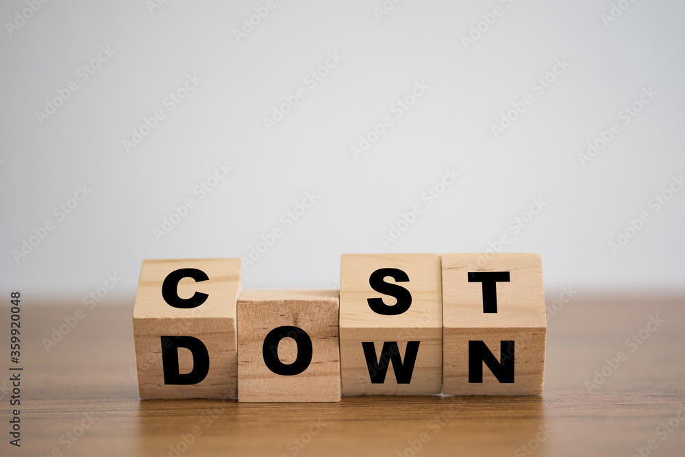 Poster flipping wooden block cubes which print screen cost down. now every business try to reduce cost to g