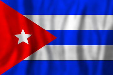 banner and Cuba flag background. Learn spanish language