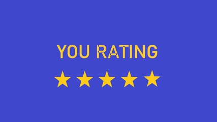 online rating and review survey feedback poll getting an excellent five star review by the customer. You rating