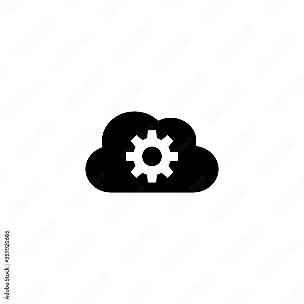 Poster computer network icon. link, connection computer icon in black flat glyph, filled style isolated on 