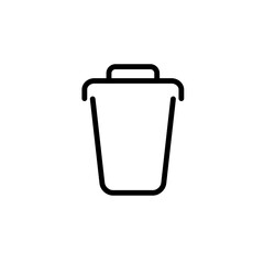 Trash Icon Vector Illustration in Trendy Flat Design