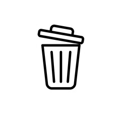 Trash Icon Vector Illustration in Trendy Flat Design