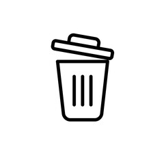 Trash Icon Vector Illustration in Trendy Flat Design