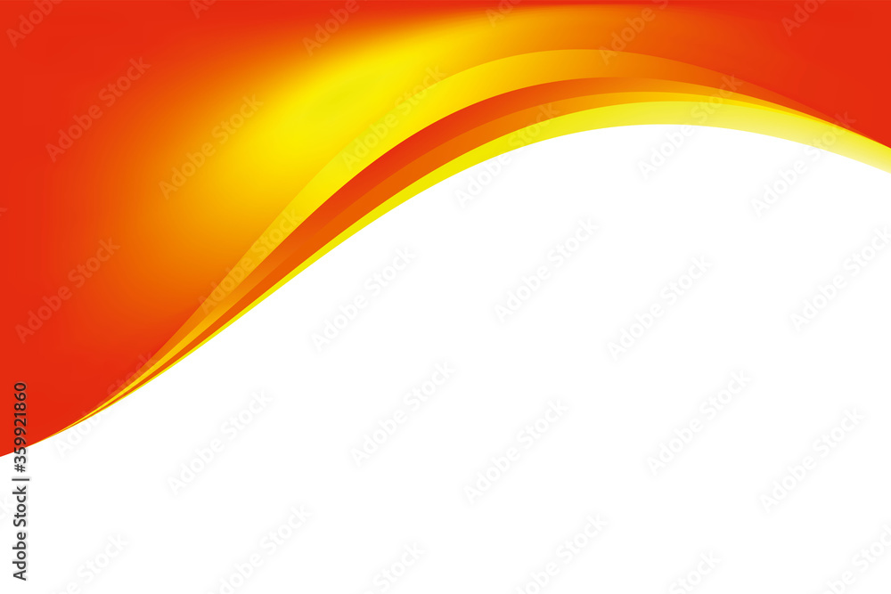 Aufkleber abstract red yellow wavy background design, smooth red and yellow background template vector with co