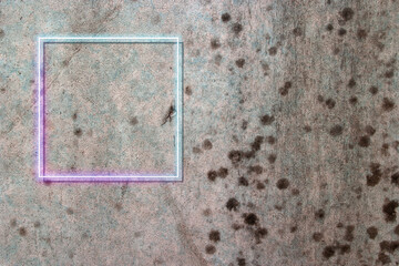 neon sign frame of concrete wall.
Copy Space and Advertising.
an old wall.