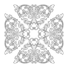 Classical baroque vector of vintage element for design. Decorative design element filigree calligraphy vector. You can use for wedding decoration of greeting card and laser cutting.