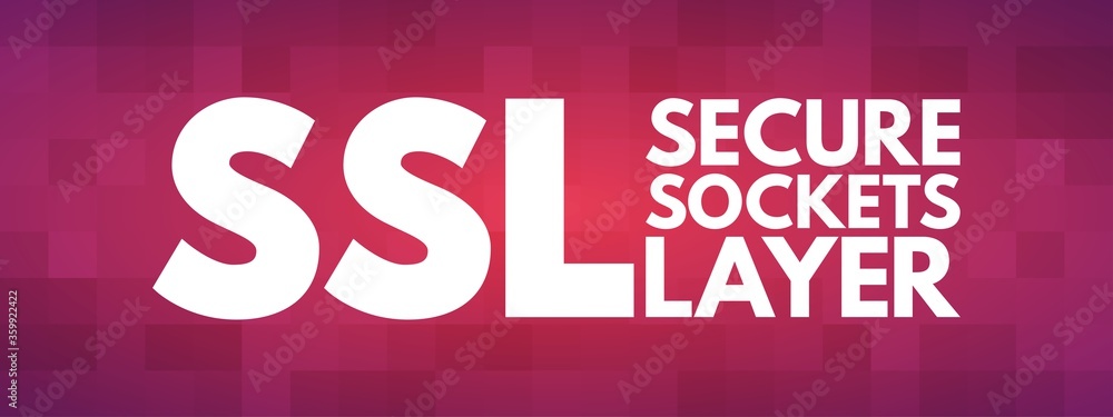 Poster ssl - secure sockets layer acronym, technology concept background
