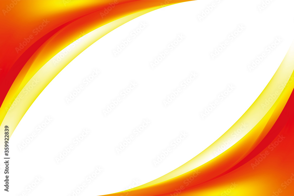 Poster abstract red yellow curvy corner background design, smooth red and yellow corner background template