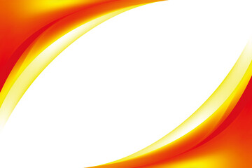 Abstract Red Yellow Curvy Corner Background Design, Smooth Red and Yellow Corner Background Template Vector with Copy Space for Text