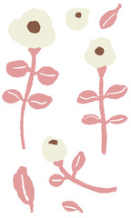 Scandinavian design style flower vector illustration